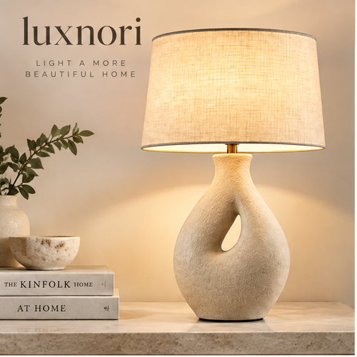Luxnori® Sculptural Ceramic Table Lamp