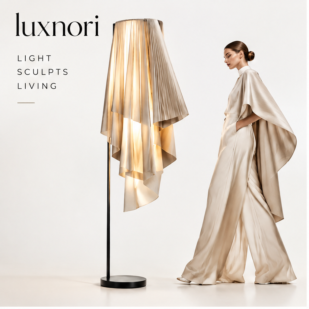 Luxnori® Sculptural Pleated Draped Floor Lamp™