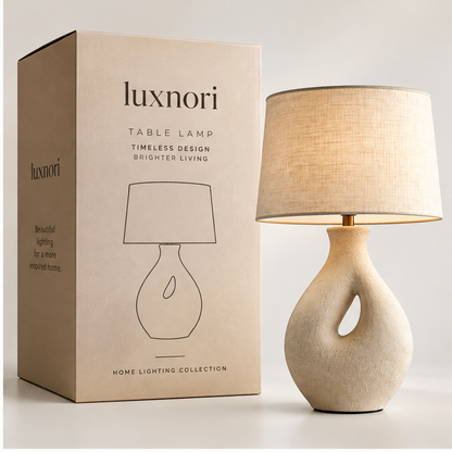 Luxnori® Sculptural Ceramic Table Lamp