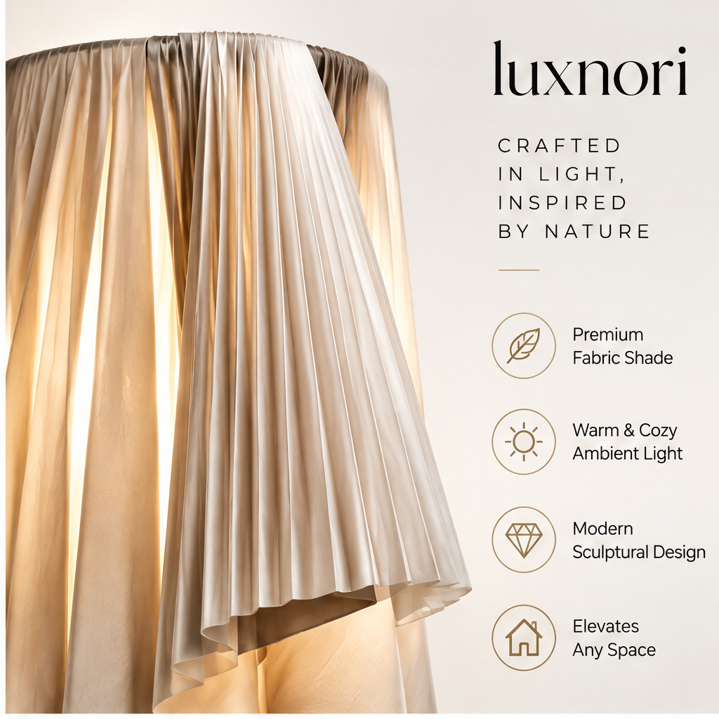Luxnori® Sculptural Pleated Draped Floor Lamp™