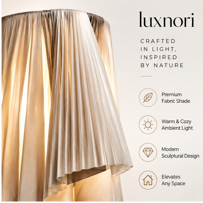 Luxnori® Sculptural Pleated Draped Floor Lamp™