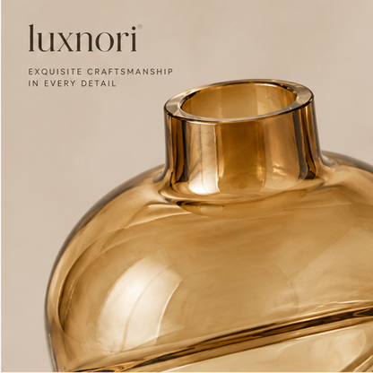 Luxnori® Golden Glow Swirl Vase