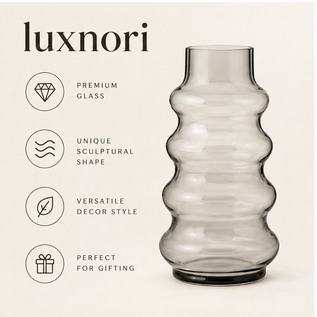 Luxnori® RippleWave Glass Vase