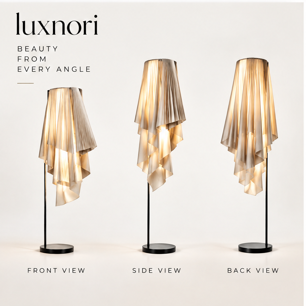 Luxnori® Sculptural Pleated Draped Floor Lamp™