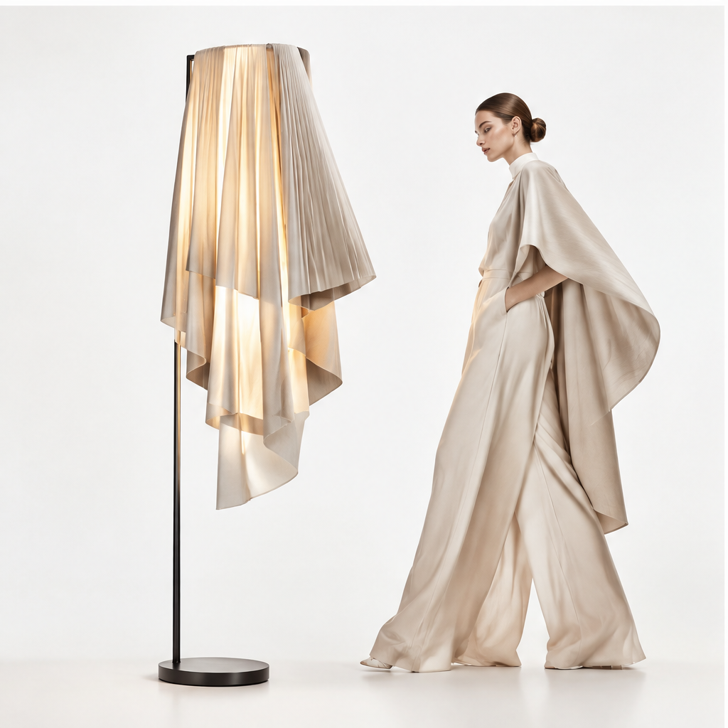 Luxnori® Sculptural Pleated Draped Floor Lamp™