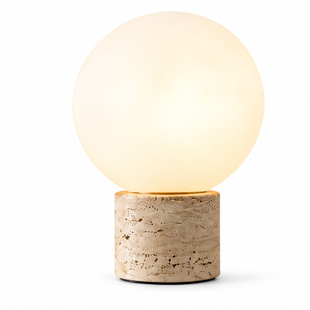 Luxnori® Travertine Globe Table Lamp