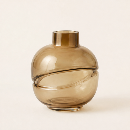 Luxnori® Golden Glow Swirl Vase