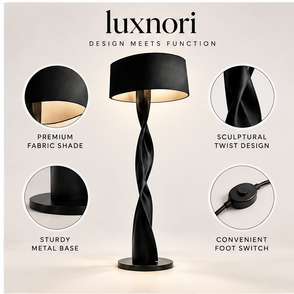 Luxnori® Sculptural Twist Floor Lamp