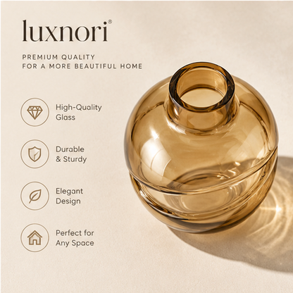 Luxnori® Golden Glow Swirl Vase