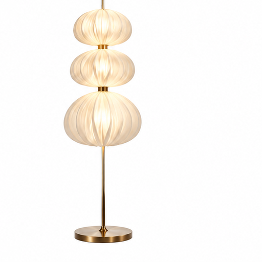 Luxnori® Three-Tiered Pleated Fabric Floor Lamp